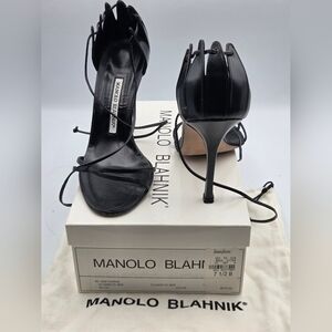 NEW MANOLO BLAHNIK Strappy Lace-Up Sandals